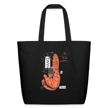 L’inspiration pour s’accrocher - Sac fourre-tout en coton naturel - noir - Devant