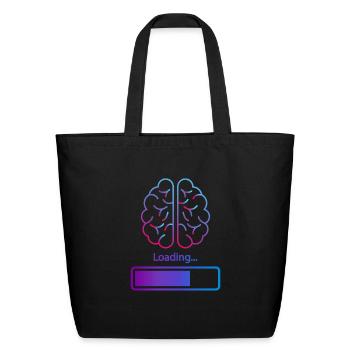 Brain loading - Eco-Friendly Cotton Tote - black - Front