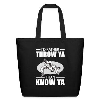 Wrestling Trick Wrestle Event Wrestling Wrestler - Eco-Friendly Cotton Tote - black - Front