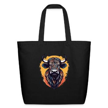 Cape Buffalo - Eco-Friendly Cotton Tote - black - Front