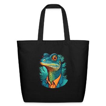 Monitor Lizard - Eco-Friendly Cotton Tote - black - Front