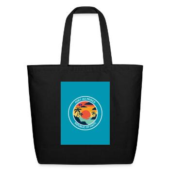 Port-au-Prince, Republic of Haiti - Eco-Friendly Cotton Tote - black - Front