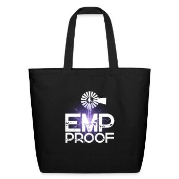 EMP Proof - Eco-Friendly Cotton Tote - black - Front