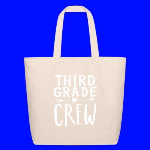 Third Grade Crew Heart Teacher T-Shirts - Eco-Friendly Cotton Tote