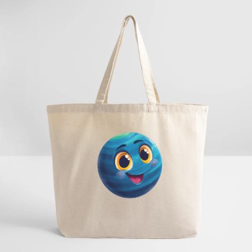 Smiling Blue Planet - Eco-Friendly Cotton Tote