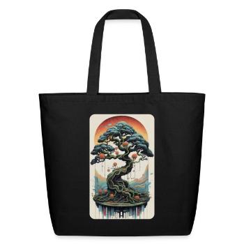 bonsai Japan - Eco-Friendly Cotton Tote - black - Front