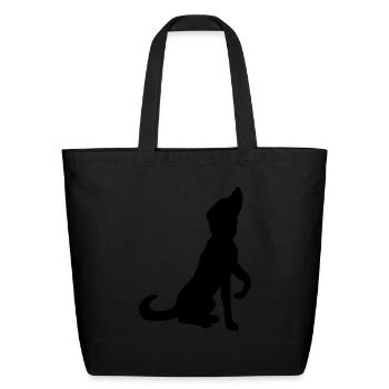 Dog pet - Eco-Friendly Cotton Tote - black - Front