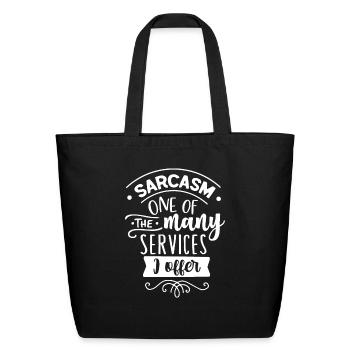 SARCASM SERVICES - Eco-Friendly Cotton Tote - black - Front