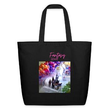 Fantasy World - Eco-Friendly Cotton Tote - black - Front