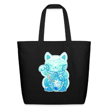 Sea Manekineko - Eco-Friendly Cotton Tote - black - Front