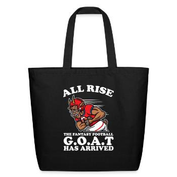 Fantasy Football Goat Funny Fantasy Football - Eco-Friendly Cotton Tote - black - Front