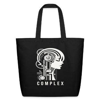 Mindful Woman: Art Deco Elegance - Eco-Friendly Cotton Tote - black - Front