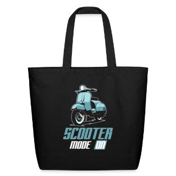 scooter - Eco-Friendly Cotton Tote - black - Front