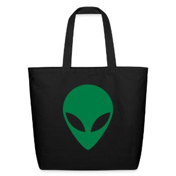 Alien Face - Eco-Friendly Cotton Tote - black - Front