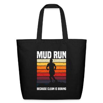 Mud Run - Eco-Friendly Cotton Tote - black - Front