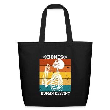 Human Bones - Eco-Friendly Cotton Tote - black - Front