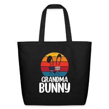 Grandma Bunny Happy Easter Easter Bunny Easter For - Eco-Friendly Cotton Tote - black - Front