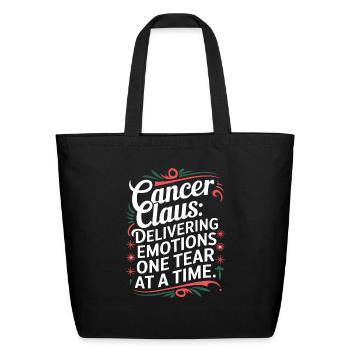 Cancer Claus: Delivering Emotions Funny Cancer - Eco-Friendly Cotton Tote - black - Front