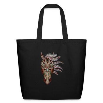 Artistic Horse - Eco-Friendly Cotton Tote - black - Front