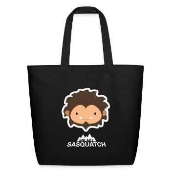 Sneaky Sasquatch Head - Eco-Friendly Cotton Tote - black - Front
