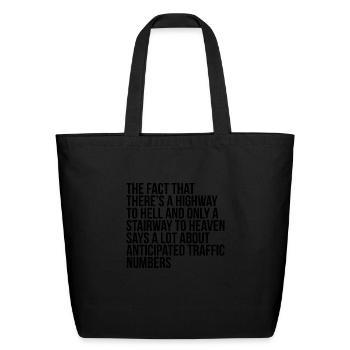 Sarcasm - Eco-Friendly Cotton Tote - black - Front