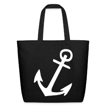 Anchor - Eco-Friendly Cotton Tote - black - Front