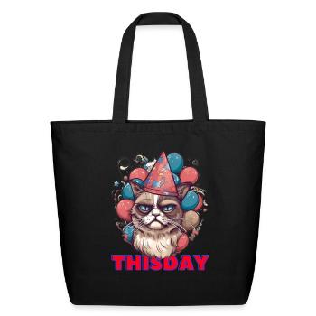 ThisDay Is Grumpy Cat Birthday - Eco-Friendly Cotton Tote - black - Front