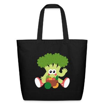 BROCOLI LOVER VEGAN - Eco-Friendly Cotton Tote - black - Front