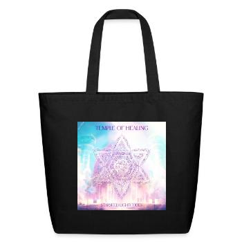 Temple of Healing - Eco-Friendly Cotton Tote - black - Front
