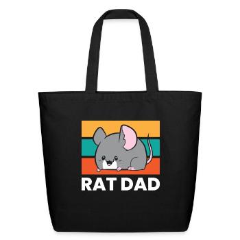Rat Dad Pet Rat Owner Rat Papa Cute Rats - Eco-Friendly Cotton Tote - black - Front