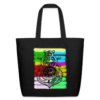 Anchor nice sailing ship anchor - Eco-Friendly Cotton Tote - black - Front