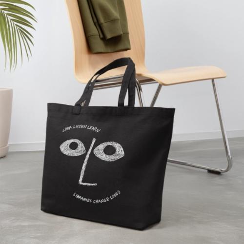 Vintage ALA: Libraries Change Lives Face - Eco-Friendly Cotton Tote