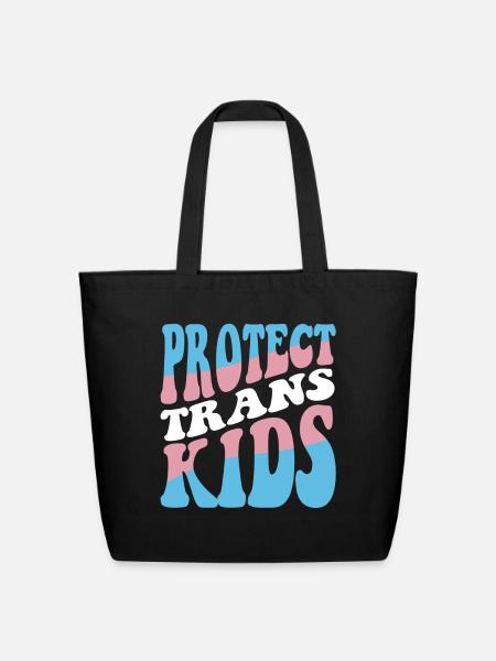 Protect Trans Kids Transgender - Eco-Friendly Cotton Tote - black
