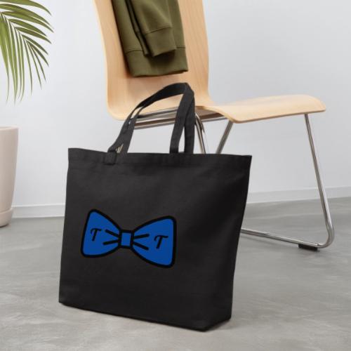 TomoTees Big Blue Bow - Eco-Friendly Cotton Tote