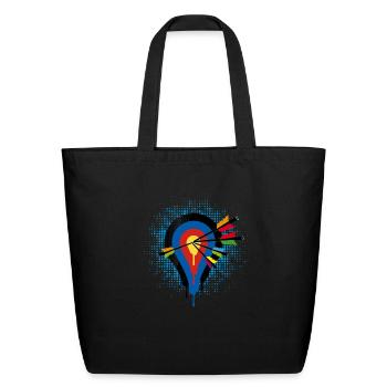 Target and 5 arrows - Eco-Friendly Cotton Tote - black - Front