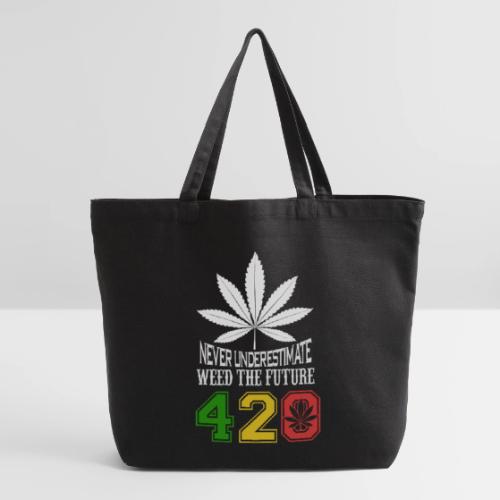 Chuckling 420 Future of Herb Weed Marijuana Design - Eco-Friendly Cotton Tote