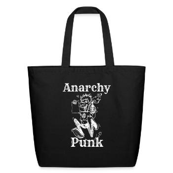 Anarchy Punk Rock Anti Government Pro Freedom USA - Eco-Friendly Cotton Tote - black - Front