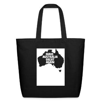 Make Australia - Eco-Friendly Cotton Tote - black - Front