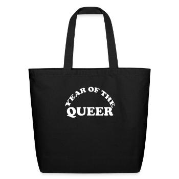 Year Of The Queer - Eco-Friendly Cotton Tote - black - Front