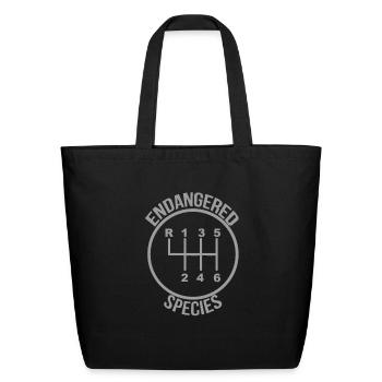 Manual Transmission - Eco-Friendly Cotton Tote - black - Front