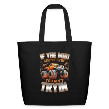 Mud Bogging Truck Mudding Racing - Eco-Friendly Cotton Tote - black - Front