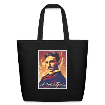 Tesla Signature - Eco-Friendly Cotton Tote - black - Front