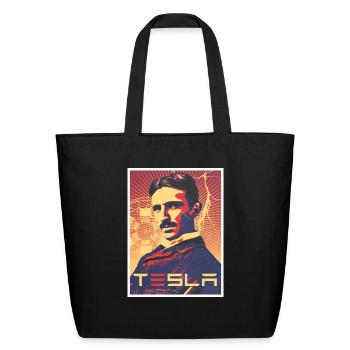 Tesla - Eco-Friendly Cotton Tote - black - Front