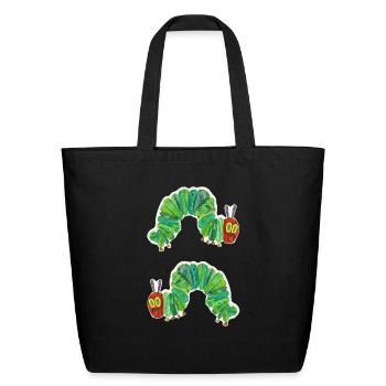Hungry Caterpillar - Eco-Friendly Cotton Tote - black - Front