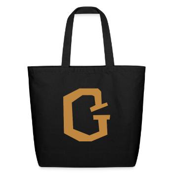 Alphabetical G - Eco-Friendly Cotton Tote - black - Front