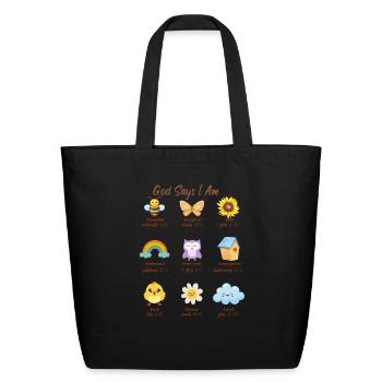 Multi Bible Scriptures - Eco-Friendly Cotton Tote - black - Front