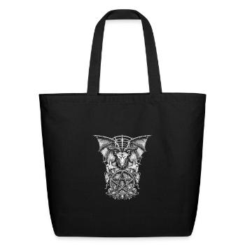 gates of hell - Eco-Friendly Cotton Tote - black - Front