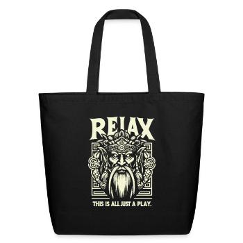 Relax - Eco-Friendly Cotton Tote - black - Front