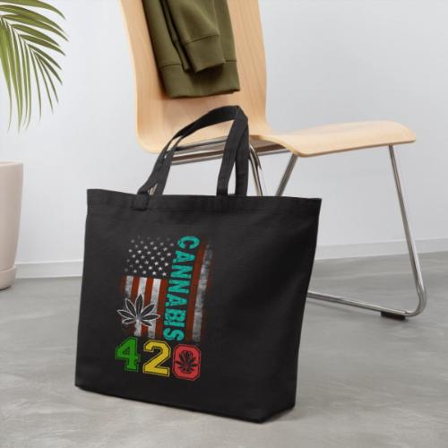 Amusing 420 American Herb Weed Marijuana Design - Eco-Friendly Cotton Tote