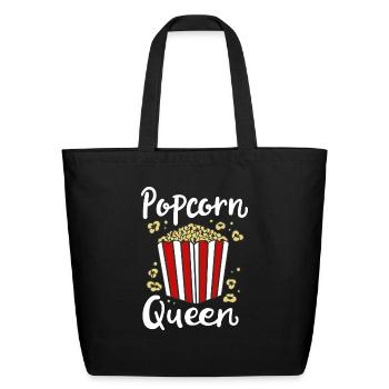 Popcorn - Eco-Friendly Cotton Tote - black - Front